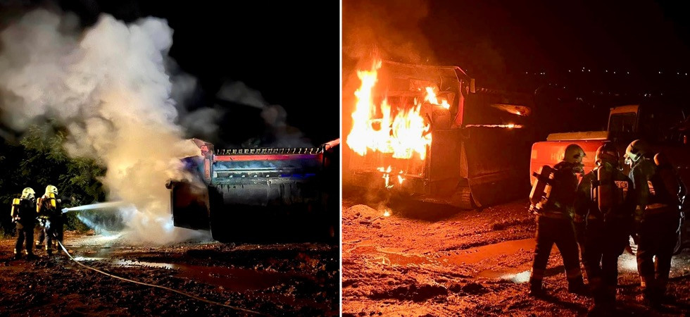 Le fiamme divampano in un centro di smaltimento rifiuti, paura nella notte: l'intervento dei vigili del fuoco